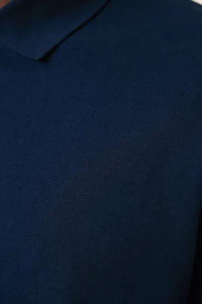  Iqoniq Yosemite unisex polo kratka majica od recikliranog pique pamuka - iqoniq navy