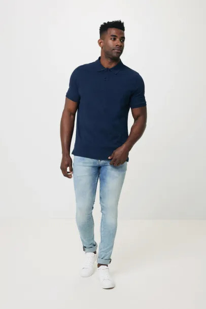  Iqoniq Yosemite unisex polo kratka majica od recikliranog pique pamuka, 220 g/m² - iqoniq navy