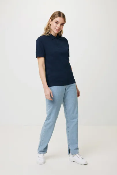  Iqoniq Yosemite unisex polo kratka majica od recikliranog pique pamuka - iqoniq navy