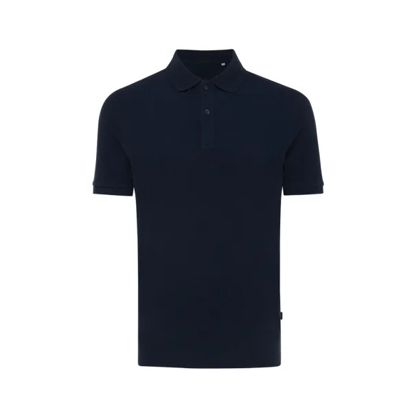  Iqoniq Yosemite recycled cotton pique polo, heather grey - iqoniq blue 