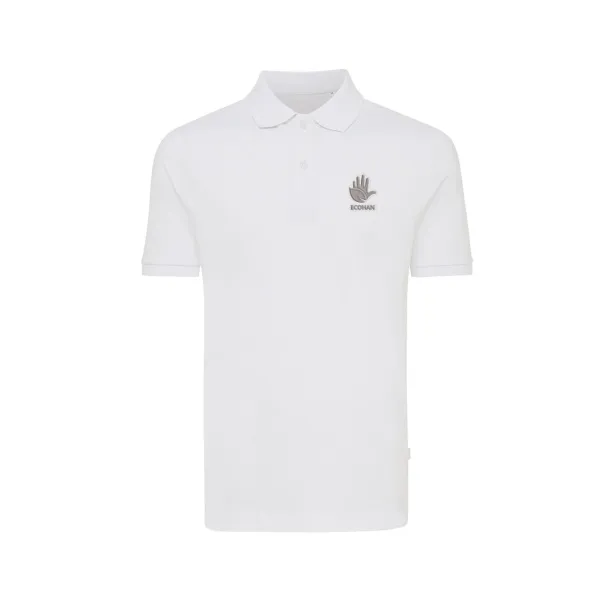  Iqoniq Yosemite unisex polo kratka majica od recikliranog pique pamuka, 220 g/m² - iqoniq recycled white