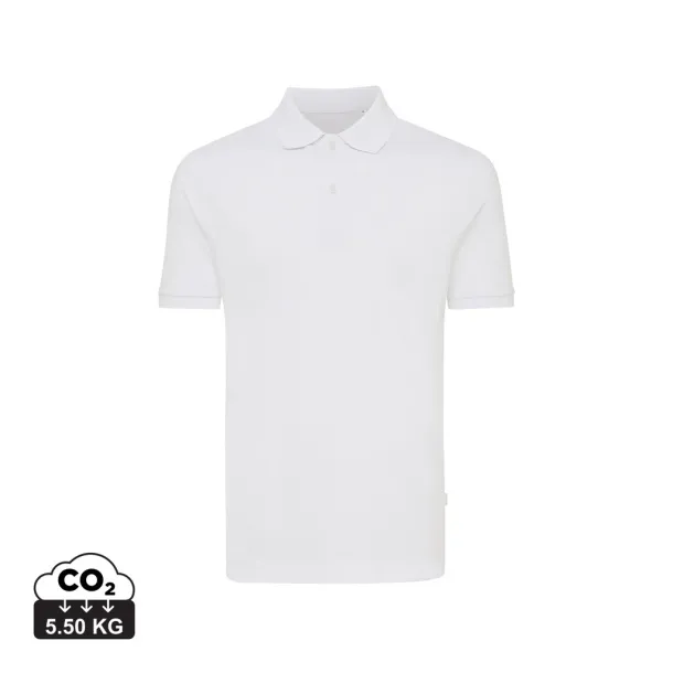  Iqoniq Yosemite unisex polo kratka majica od recikliranog pique pamuka, 220 g/m² - iqoniq recycled white