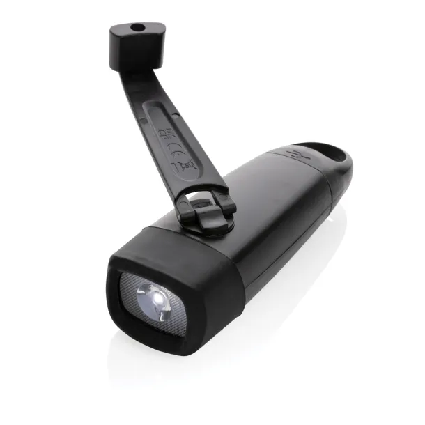  Lightwave RCS rplastic USB-rechargeable torch with crank - XD Collection Black 