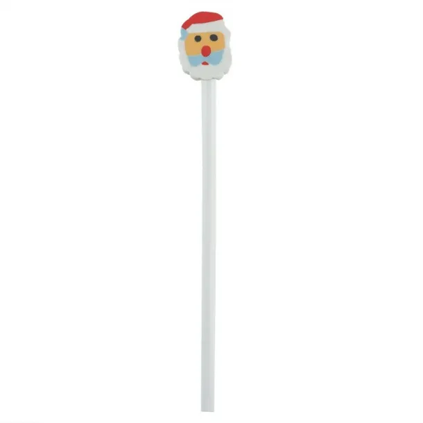  Pencil with eraser, Christmas pattern red