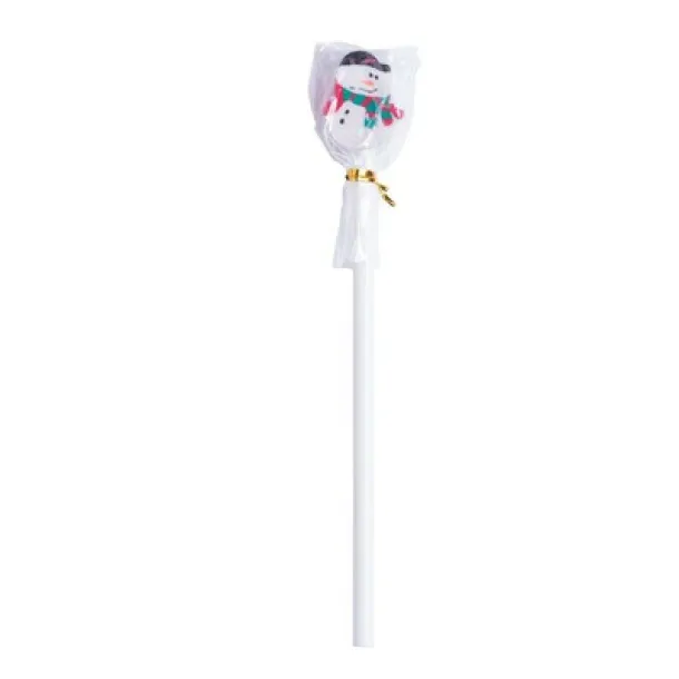  Pencil with eraser, Christmas pattern white