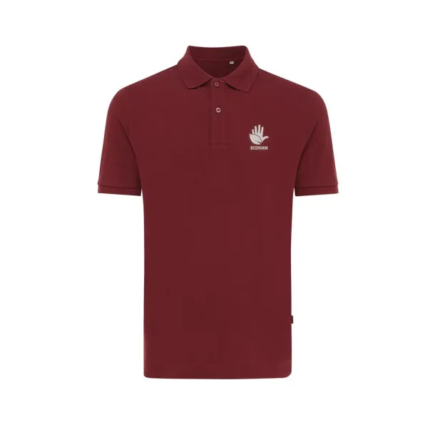  Iqoniq Yosemite recycled cotton pique polo, heather grey - iqoniq Red 