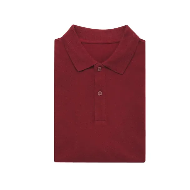  Iqoniq Yosemite unisex polo kratka majica od recikliranog pique pamuka, 220 g/m² - iqoniq burgundy