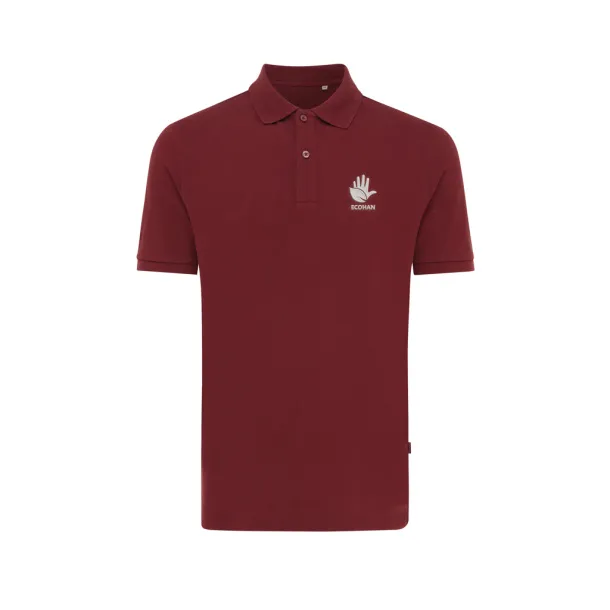  Iqoniq Yosemite unisex polo kratka majica od recikliranog pique pamuka, 220 g/m² - iqoniq burgundy