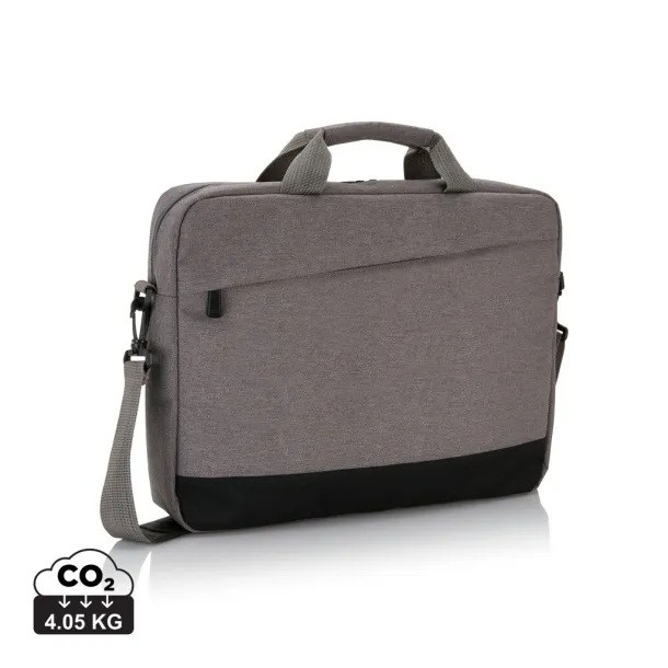  Trend 15.6” laptop bag - XD Collection Cool Grey 9 Black