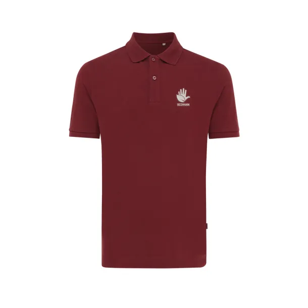  Iqoniq Yosemite recycled cotton pique polo, heather grey - iqoniq Red 