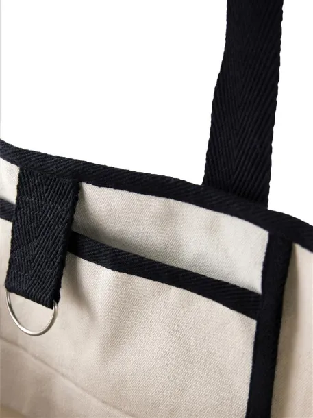  VINGA Volonne AWARE™ recycled canvas beach bag - Vinga off white, black Black