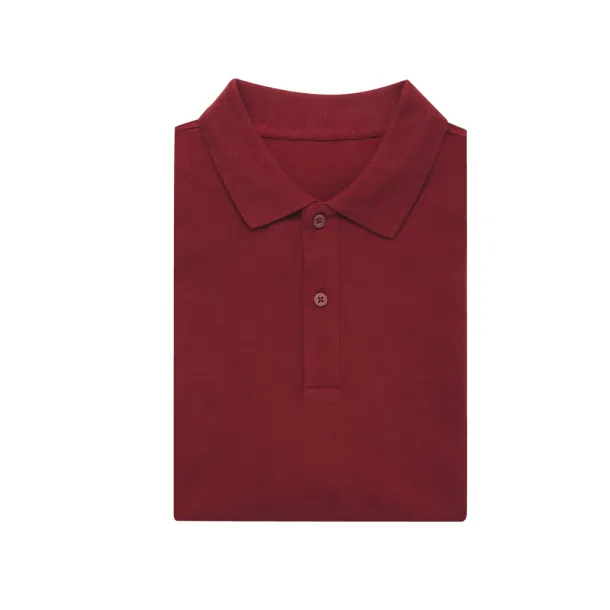  Iqoniq Yosemite unisex polo kratka majica od recikliranog pique pamuka, 220 g/m² - iqoniq burgundy