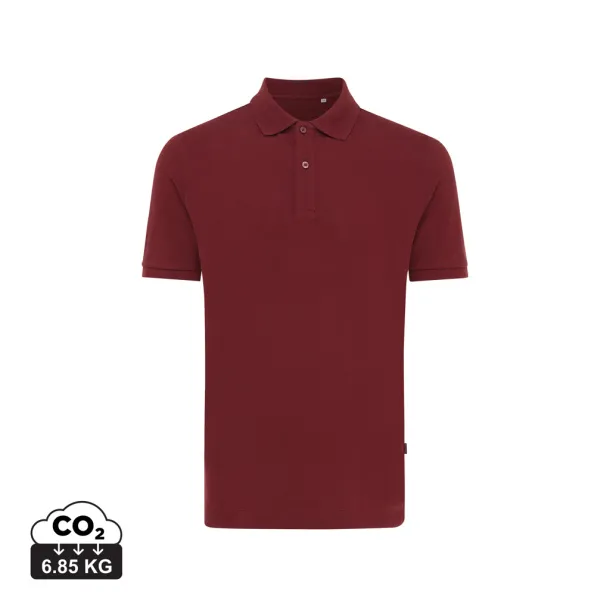  Iqoniq Yosemite unisex polo kratka majica od recikliranog pique pamuka, 220 g/m² - iqoniq burgundy