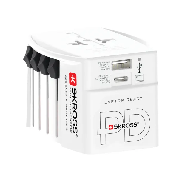 SKROSS putni adapter MUV 65W s USB C kabelom - Skross Bijela 