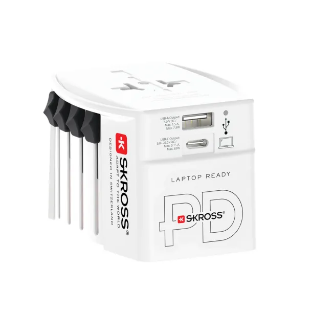 SKROSS putni adapter MUV 65W s USB C kabelom - Skross Bijela 