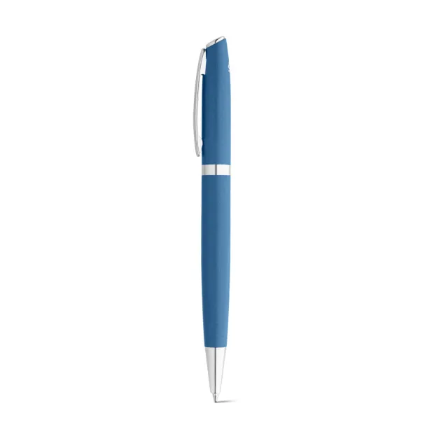 RE-LANDO-SET Roller and ball pen set with 100% recycled aluminium body Blue