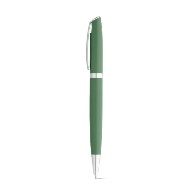 RE-LANDO-SET Roller and ball pen set with 100% recycled aluminium body Green