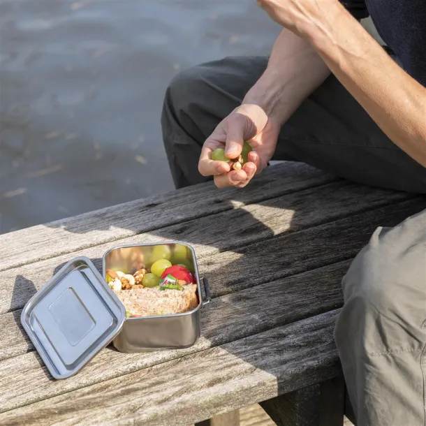  RCS Recycled stainless steel leakproof lunch box - XD Collection Silver 