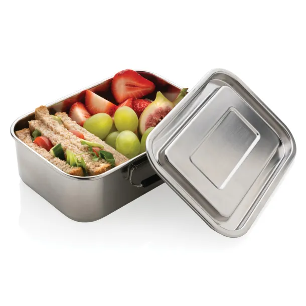  RCS Recycled stainless steel leakproof lunch box - XD Collection Silver 