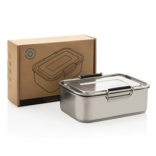  RCS Recycled stainless steel leakproof lunch box - XD Collection Silver 