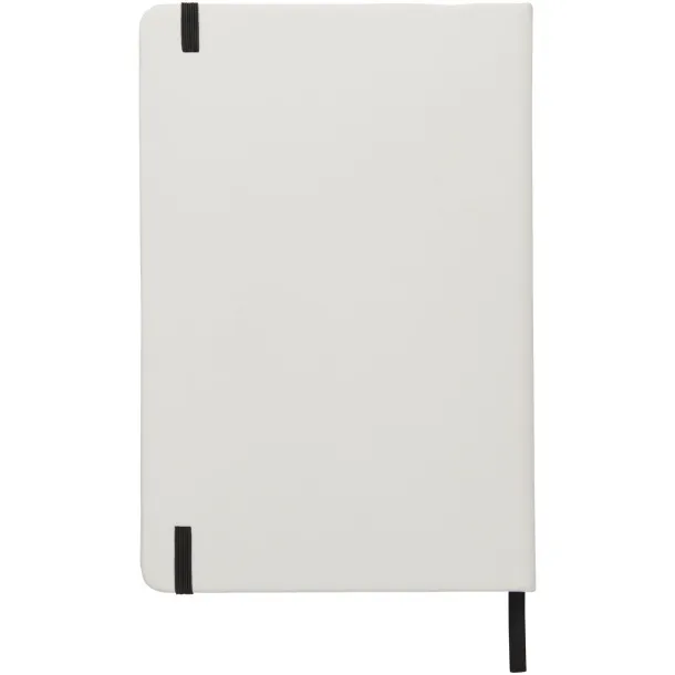 Spectrum A5 white notebook with coloured strap - Unbranded White Solid black