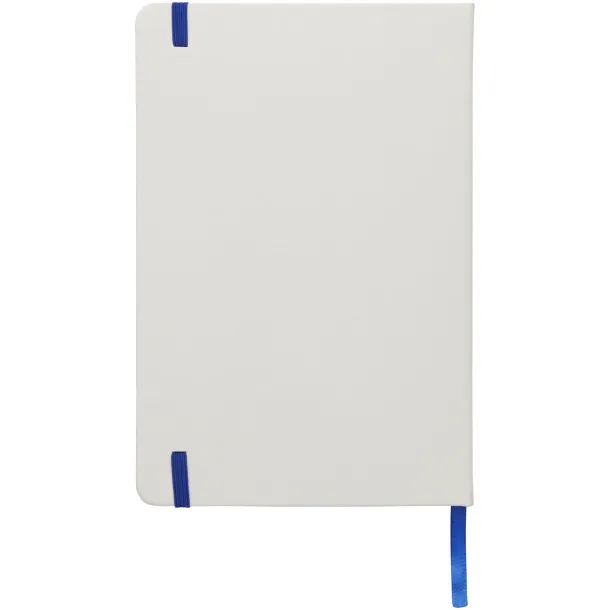 Spectrum A5 white notebook with coloured strap - Unbranded White Royal blue