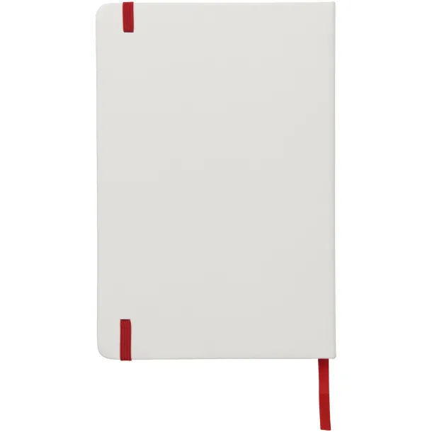 Spectrum A5 white notebook with coloured strap - Unbranded White Red