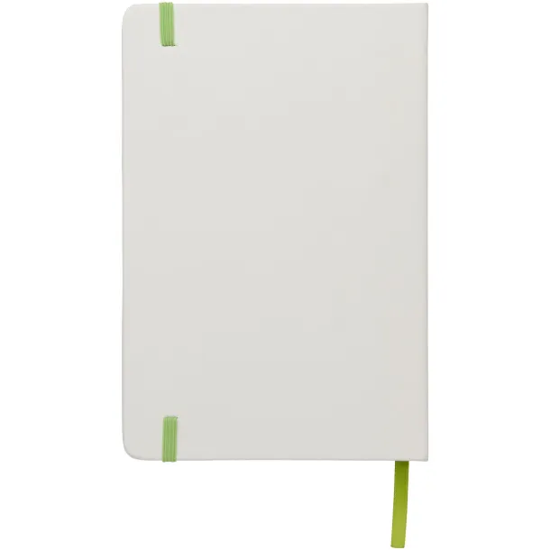 Spectrum A5 white notebook with coloured strap - Unbranded White Lime