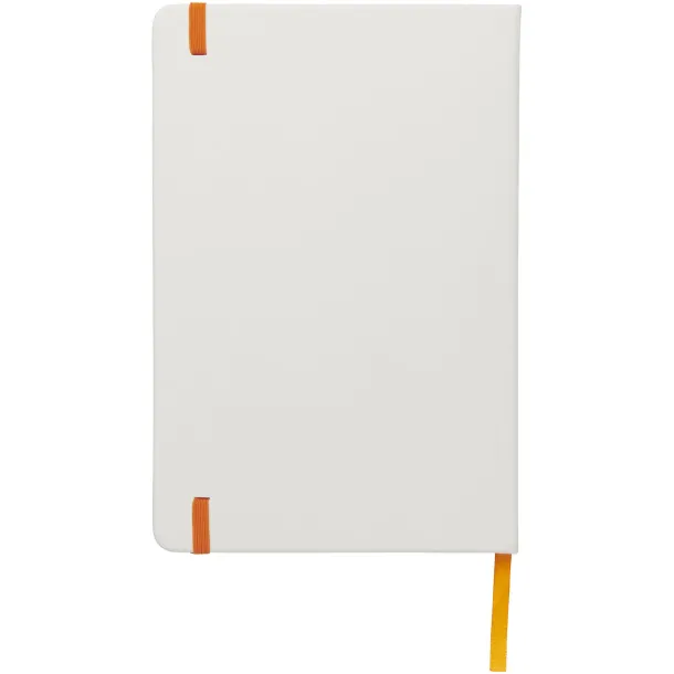 Spectrum A5 white notebook with coloured strap - Unbranded White Orange