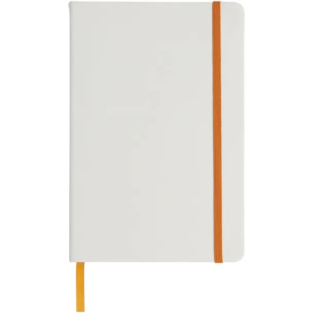 Spectrum A5 white notebook with coloured strap - Unbranded White Orange