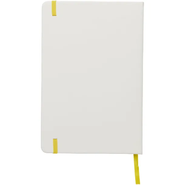 Spectrum A5 white notebook with coloured strap - Unbranded White Yellow