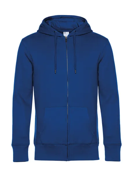  KING muški hoodie s patentnim zatvaračem, 280 g/m² - B&C Kraljevski plava