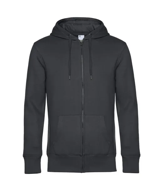  KING muški hoodie s patentnim zatvaračem, 280 g/m² - B&C Asphalt