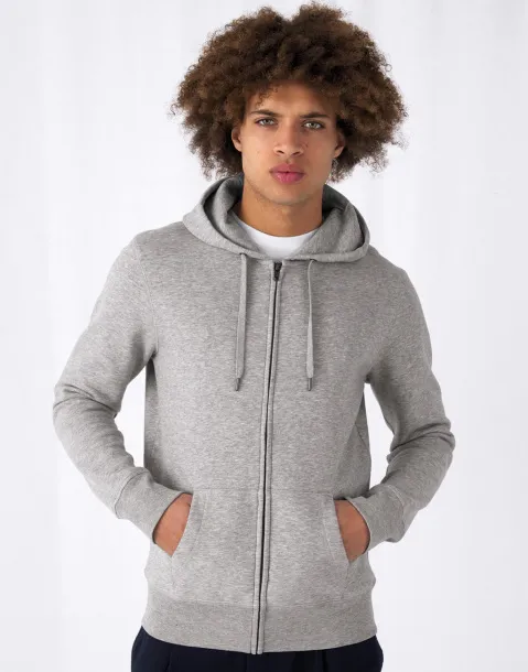  KING muški hoodie s patentnim zatvaračem, 280 g/m² - B&C