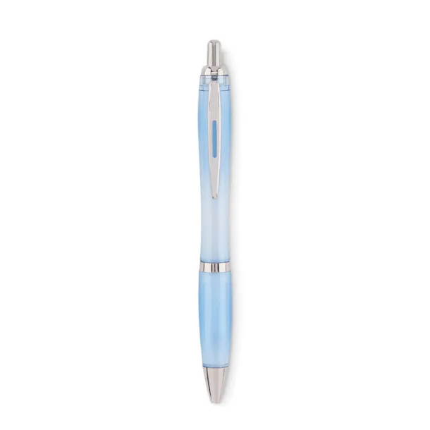 RIO RPET Ball pen in RPET transparent light blue