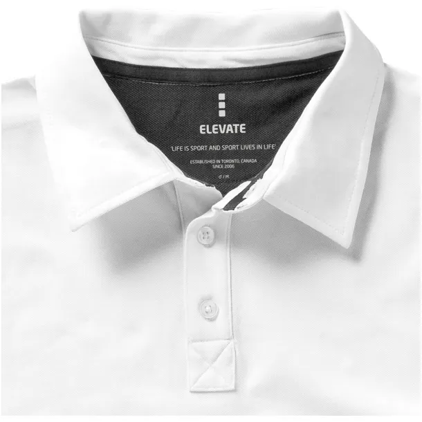 Markham short sleeve men's stretch polo - Elevate Life White