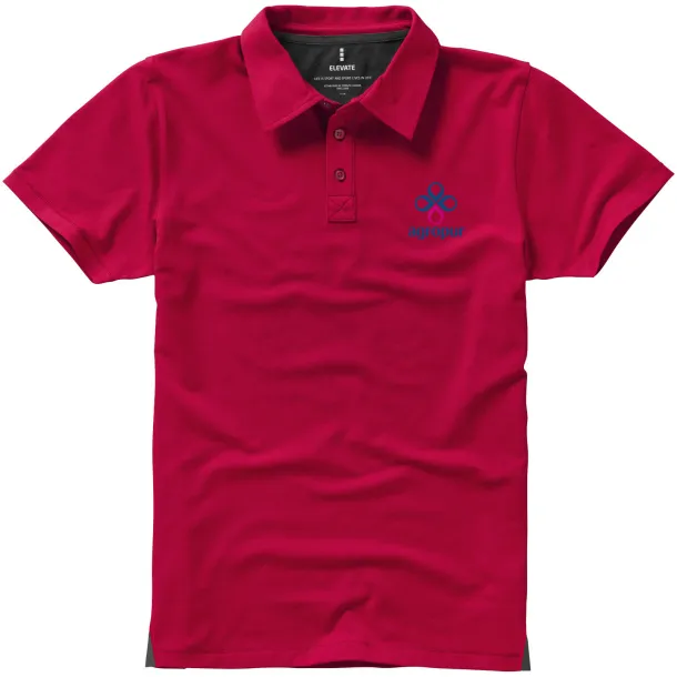 Markham short sleeve men's stretch polo - Elevate Life Red