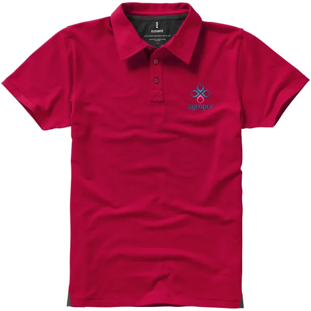 Markham short sleeve men's stretch polo - Elevate Life Red