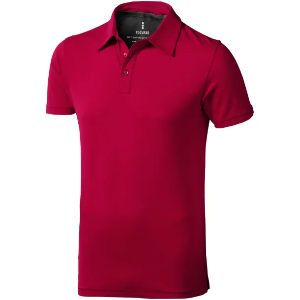 Markham short sleeve men's stretch polo - Elevate Life Red