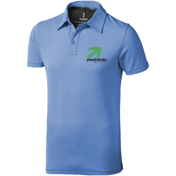 Markham rastezljiva muška polo majica kratkih rukava, 200 g/m2 - Elevate Life Svijetlo plava