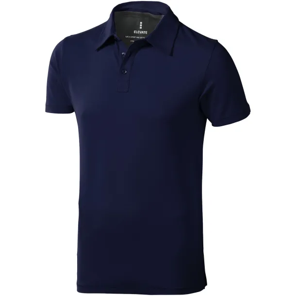 Markham short sleeve men's stretch polo - Elevate Life Navy Blue