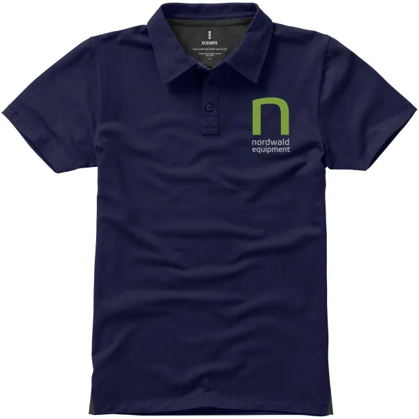 Markham short sleeve men's stretch polo - Elevate Life Navy Blue