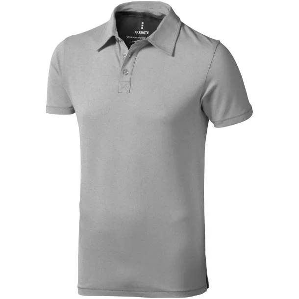 Markham short sleeve men's stretch polo - Elevate Life Grey Melange