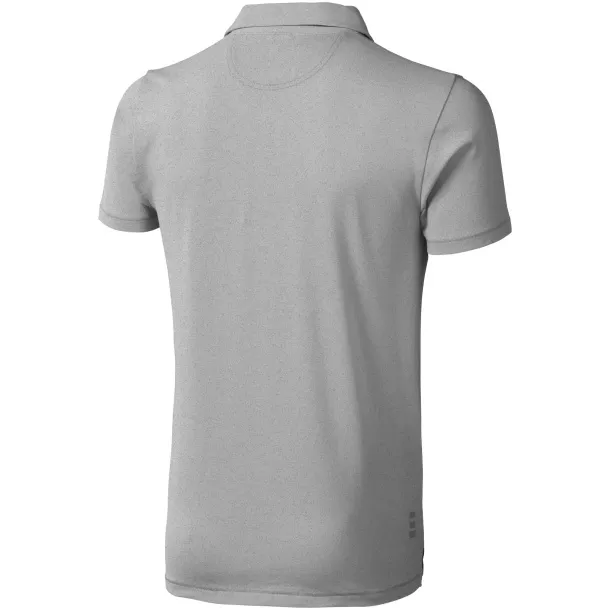 Markham short sleeve men's stretch polo - Elevate Life Grey Melange