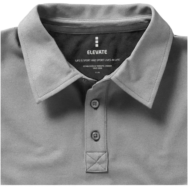 Markham short sleeve men's stretch polo - Elevate Life Grey Melange