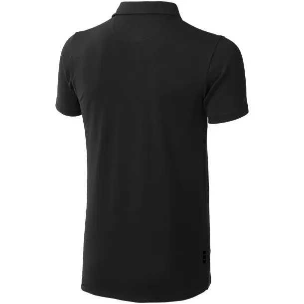 Markham short sleeve men's stretch polo - Elevate Life Solid black