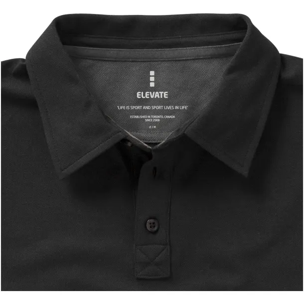 Markham rastezljiva muška polo majica kratkih rukava - Elevate Life Solid black