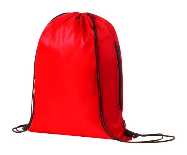 Hildan RPET drawstring bag Red