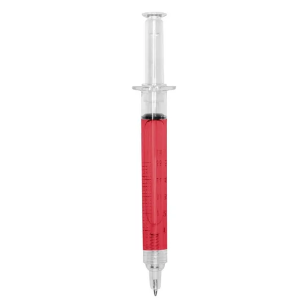  Ball pen "syringe" red