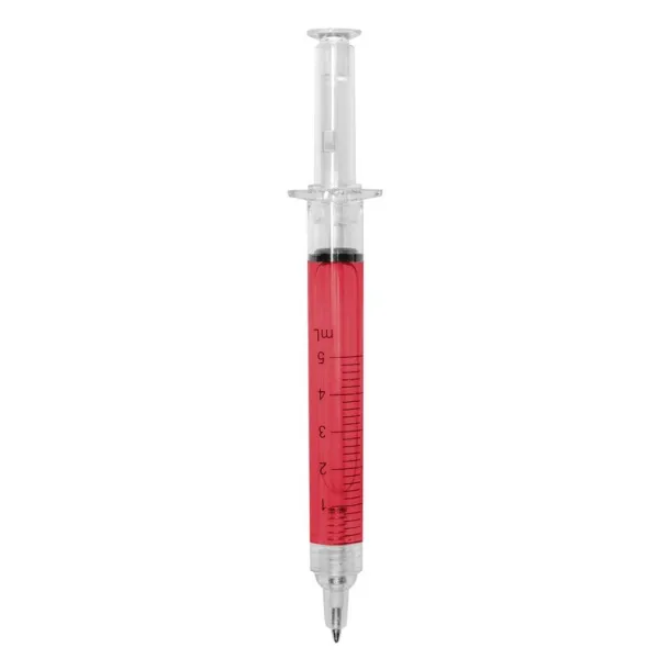  Ball pen "syringe" red